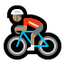 🚴🏽‍♂️ man biking: medium skin tone display on Windows